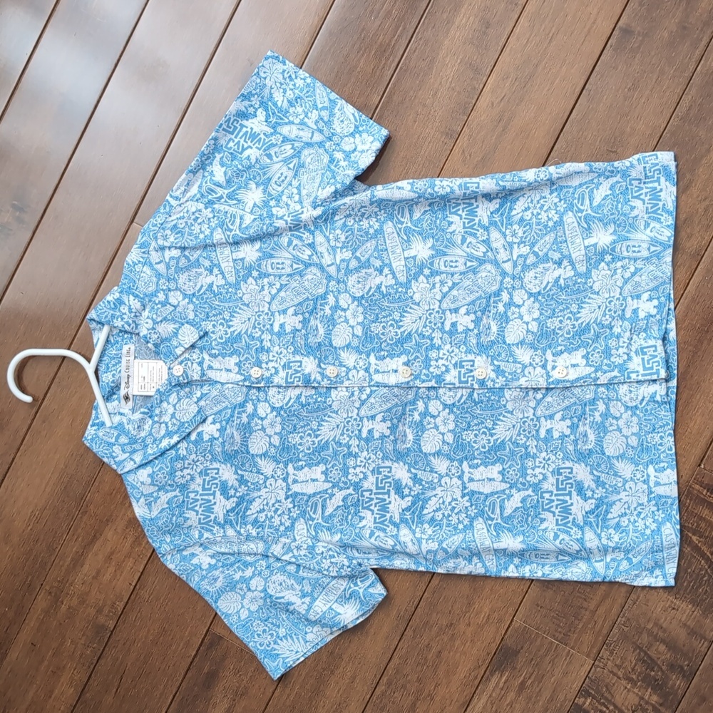 Disney Cruise Line Castaway Cay Kids Button Up Hawaiian Shirt